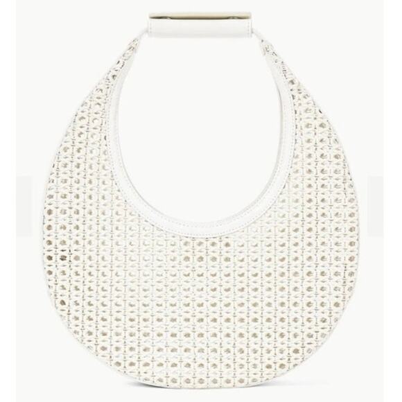 STAUD Handbags - Staud Moon Woven Bag Paper In White NWOT